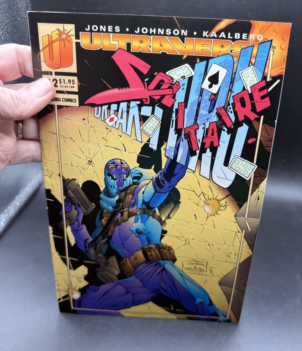 Solitaire 1993 Newsstand Break-Thru Jones Jeff Johnson Malibu Ultraverse Mint -C